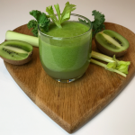 Celery kiwi and kale green juice