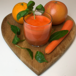 Grapefruit orange and carrot juice