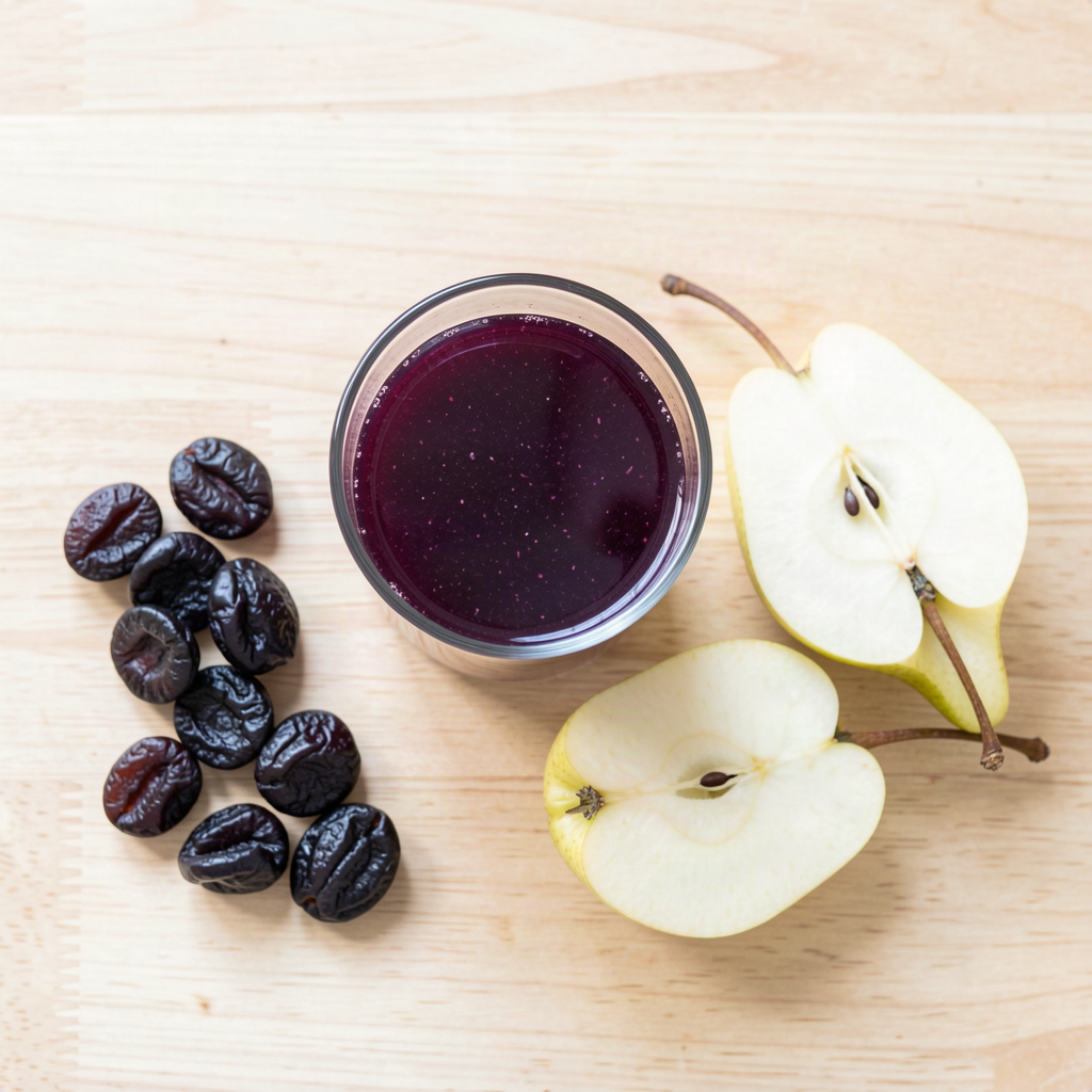 Prune apple and pear juice